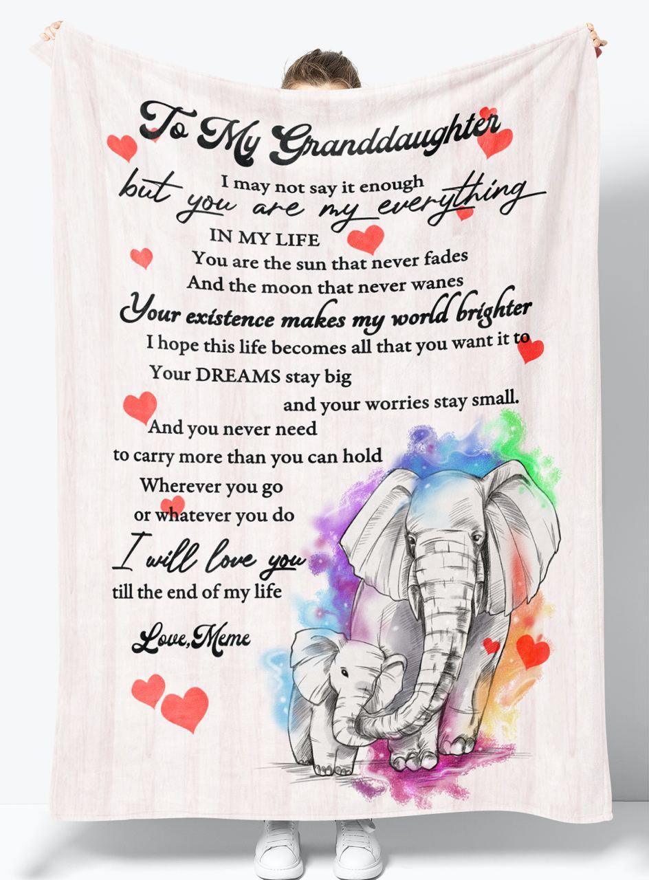 To my 2024 granddaughter fleece blanket