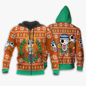 Nami Ugly Christmas Sweater One Piece Anime Xmas