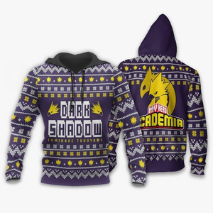 Fumikage Tokoyami Ugly Christmas Sweater Dark Shadow My Hero Academia