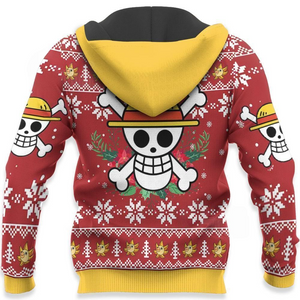 Luffy Ugly Christmas Sweater One Piece Anime Xmas