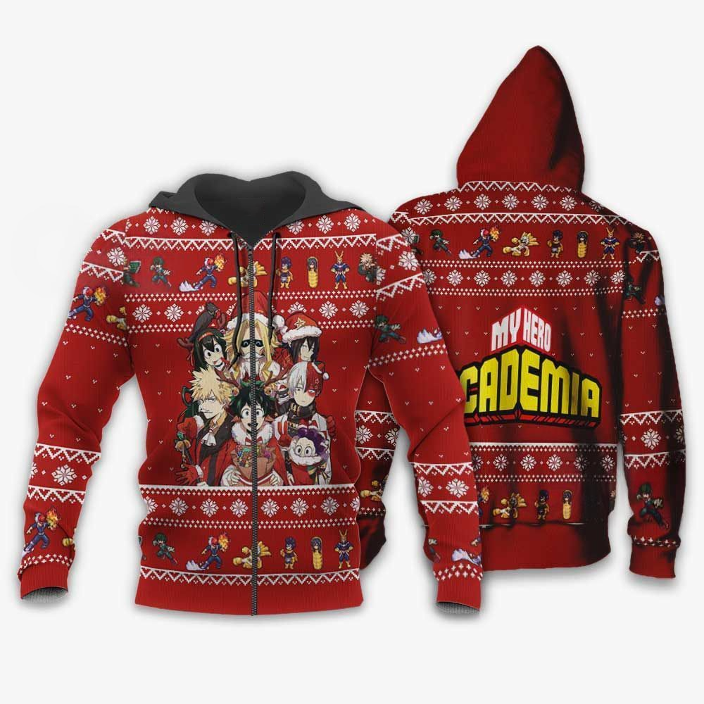 My hero academia ugly christmas sweater online