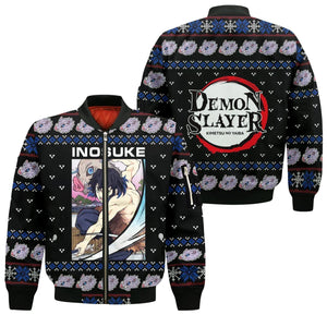 Inosuke Ugly Christmas Sweater Demon Slayer Anime Xmas Gift Custom Clothes