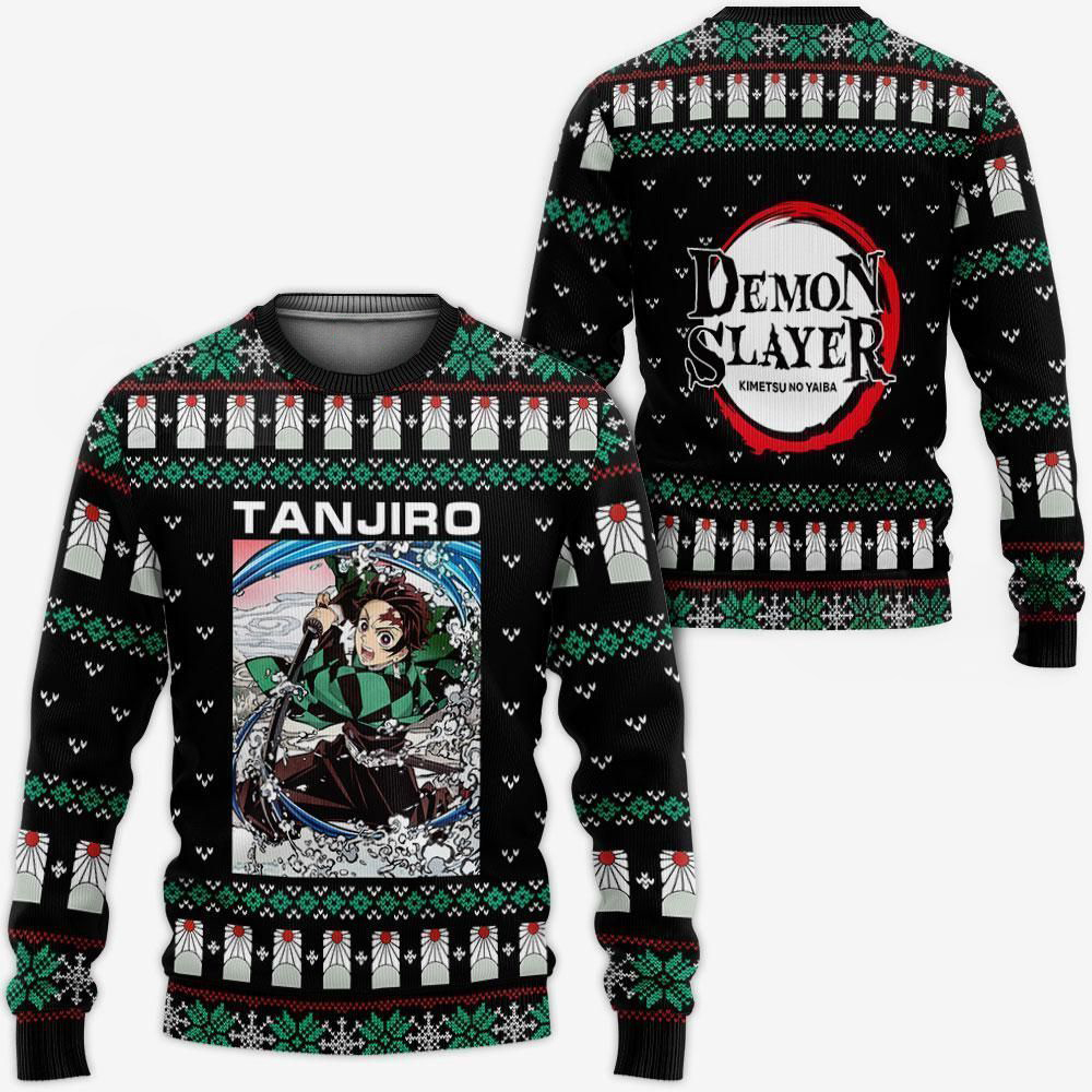 Tanjiro Kamado Ugly Sweater Christmas Demon Slayer Anime Gift