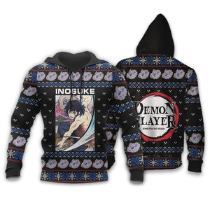 Inosuke Ugly Christmas Sweater Demon Slayer Anime Xmas Gift Custom Clothes