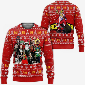 My Hero Academia Ugly Christmas Sweater Santa Anime Xmas Gift VA09