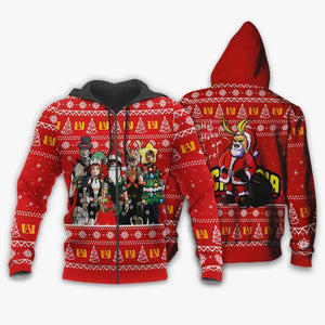 My Hero Academia Ugly Christmas Sweater Santa Anime Xmas Gift VA09