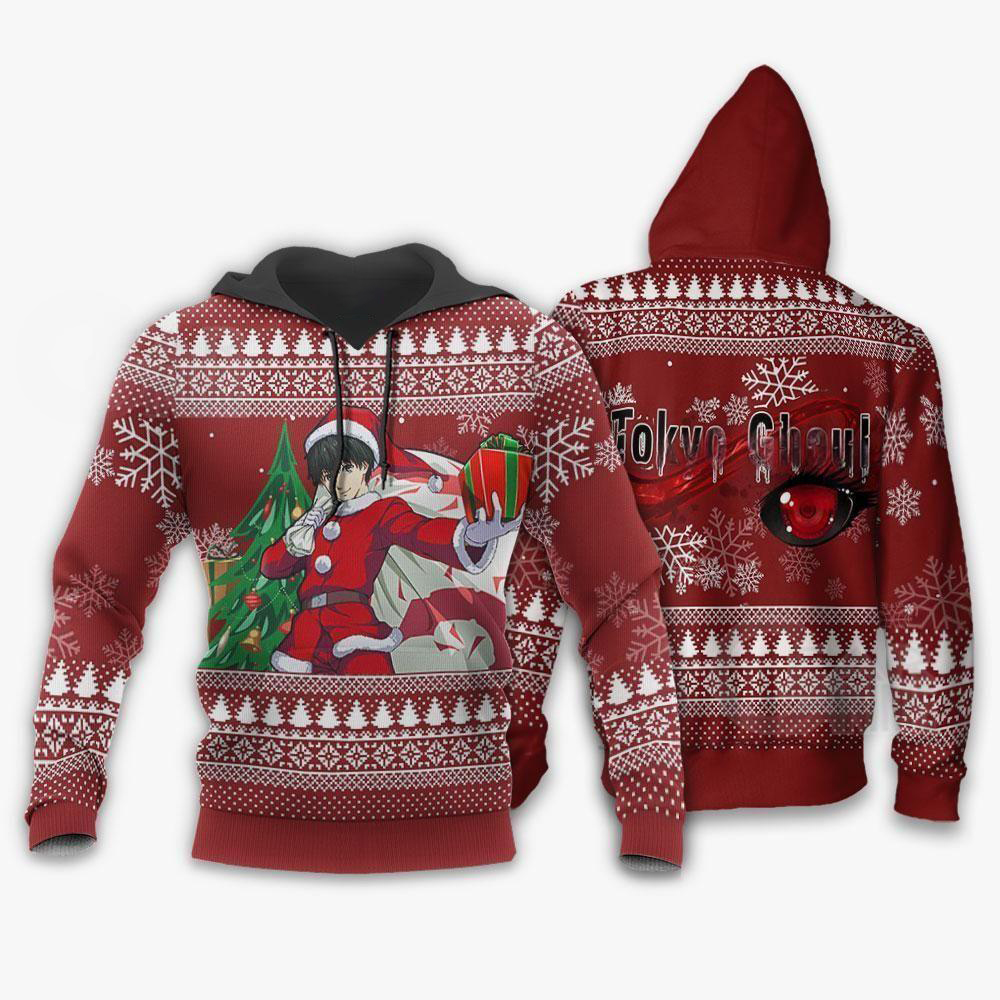 Ken Kaneki Santa Ugly Christmas Sweater Tokyo Ghoul Anime Xmas