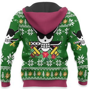 Happy Zoro Ugly Christmas Sweater One Piece Anime Xmas