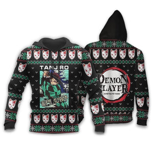 Tanjiro Kamado Ugly Christmas Sweater Demon Slayer Anime Xmas Custom Clothes