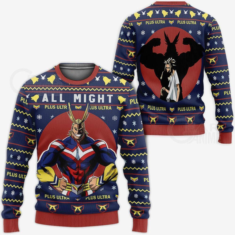 All Might Ugly Christmas Sweater My Hero Academia Anime Xmas Shirt