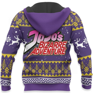 Josuke Higashikata Ugly Christmas Sweater JoJo's Anime Xmas Hoodie