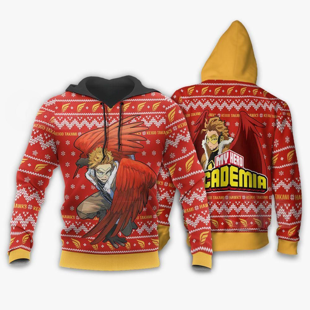 Keigo Takami Hawks Ugly Christmas Sweater My Hero Academia Xmas