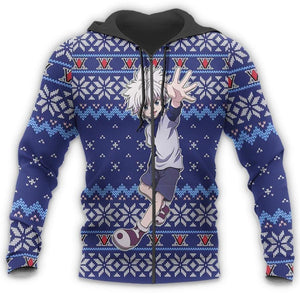 Killua Ugly Christmas Sweater Hunter X Hunter Anime Xmas Gift Custom Clothes