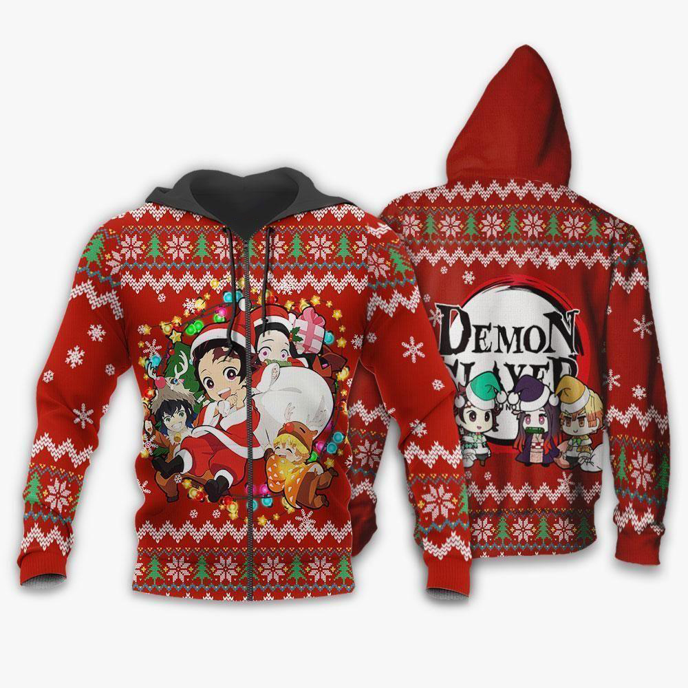 Demon Slayer Ugly Christmas Sweater Kimetsu No Yaiba Xmas Gift