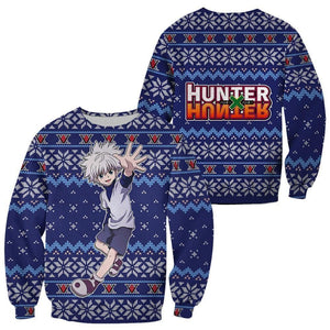 Killua Ugly Christmas Sweater Hunter X Hunter Anime Xmas Gift Custom Clothes