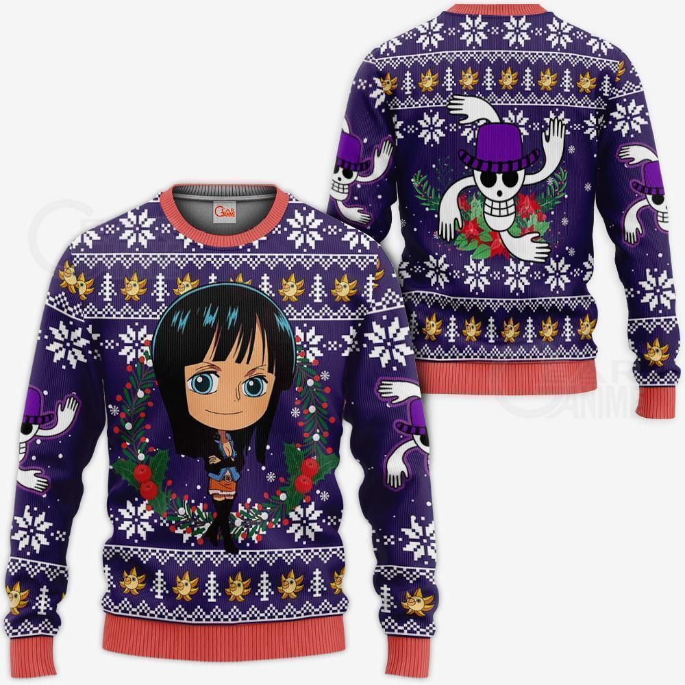 Nico Robin Ugly Christmas Sweater One Piece Anime Xmas