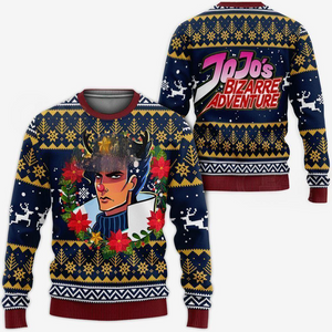 Jotaro Kujo Ugly Christmas Sweater JoJo's Anime Xmas Hoodie