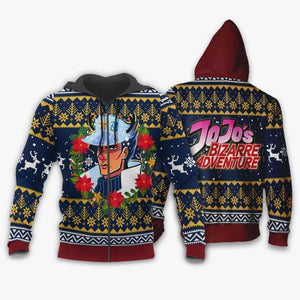 Jotaro Kujo Ugly Christmas Sweater JoJo's Anime Xmas Hoodie