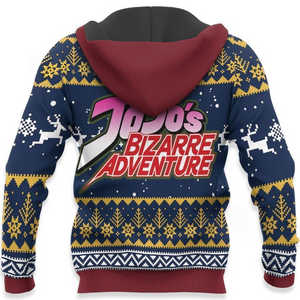 Jotaro Kujo Ugly Christmas Sweater JoJo's Anime Xmas Hoodie