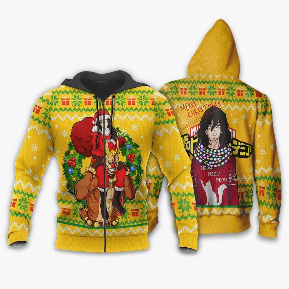 Shota Aizawa and All Might Ugly Christmas Sweater MHA Xmas Gift