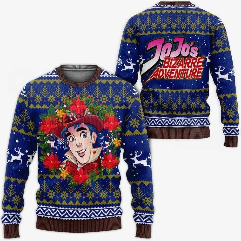 Jonathan Joestar Ugly Christmas Sweater JoJo's Anime Xmas Hoodie