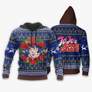 Jonathan Joestar Ugly Christmas Sweater JoJo's Anime Xmas Hoodie