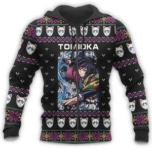 Giyu Tomioka Ugly Christmas Sweater Demon Slayer Anime Xmas Gift Custom Clothes