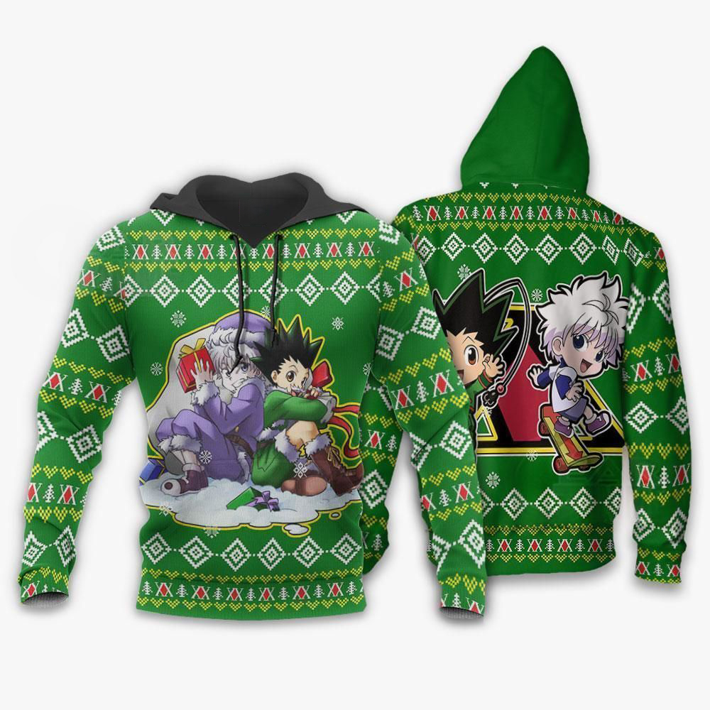 Gon & Killua HxH Ugly Christmas Sweater Hunter X Hunter Anime Xmas