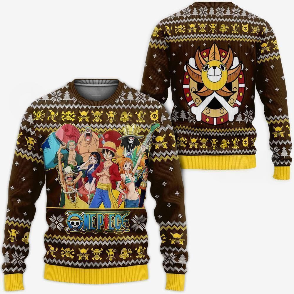 Straw Hat Pirates Ugly Christmas Sweater One Piece Anime Xmas