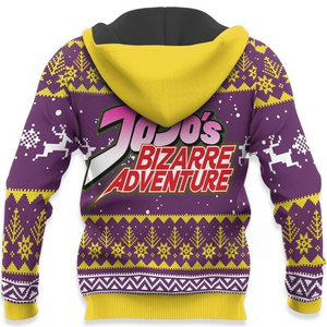 Giorno Giovanna Ugly Christmas Sweater JoJo's Anime Xmas Hoodie