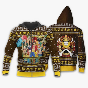 Straw Hat Pirates Ugly Christmas Sweater One Piece Anime Xmas