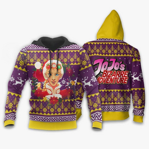 Giorno Giovanna Ugly Christmas Sweater JoJo's Anime Xmas Hoodie