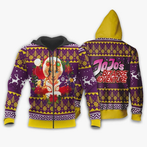 Giorno Giovanna Ugly Christmas Sweater JoJo's Anime Xmas Hoodie