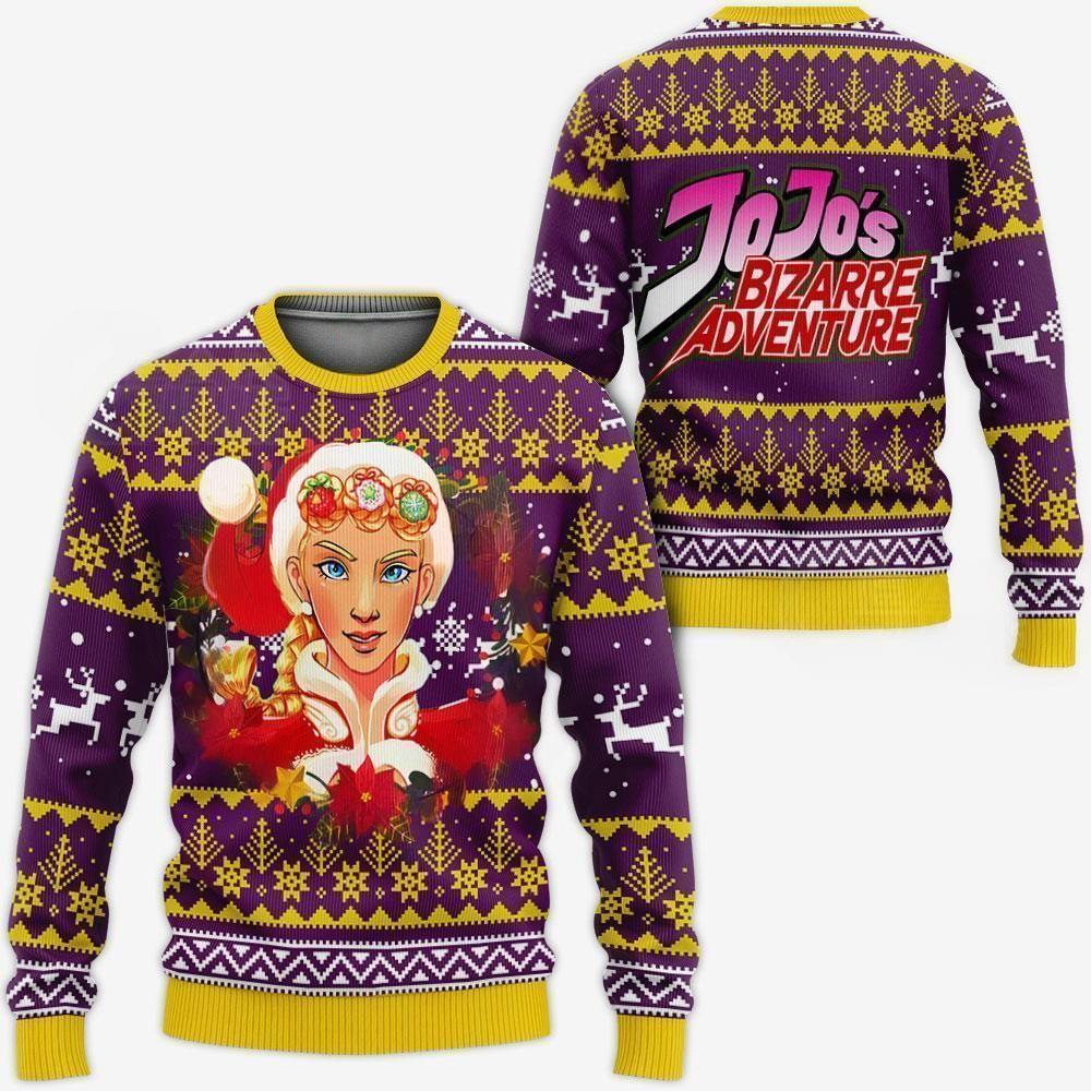 Giorno Giovanna Ugly Christmas Sweater JoJo's Anime Xmas Hoodie