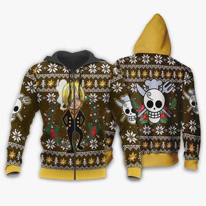 Sanji Ugly Christmas Sweater One Piece Anime Xmas