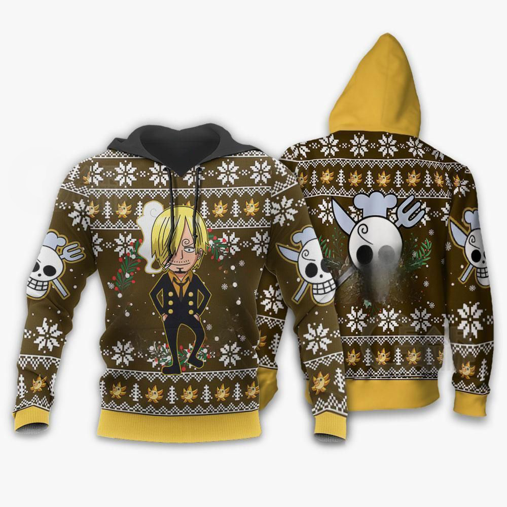 Sanji Ugly Christmas Sweater One Piece Anime Xmas