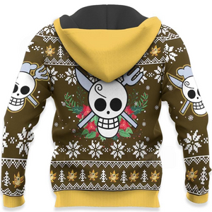 Sanji Ugly Christmas Sweater One Piece Anime Xmas