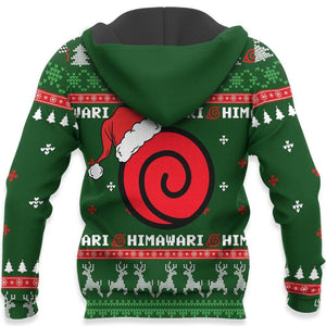 Uzumaki Himawari Ugly Christmas Sweater Custom Boruto Anime Xmas Gifts