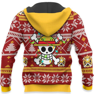 Monkey Luffy Ugly Christmas Sweater Custom One Piece Anime Xmas Gifts