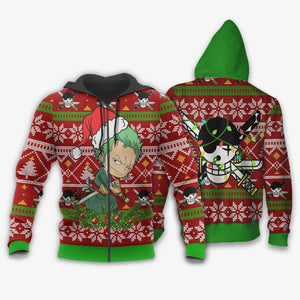 Zoro Ugly Christmas Sweater Custom One Piece Anime Xmas Gifts