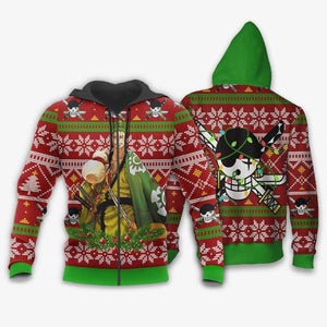 Zoro Ugly Christmas Sweater Custom Wano One Piece Anime Xmas Gifts