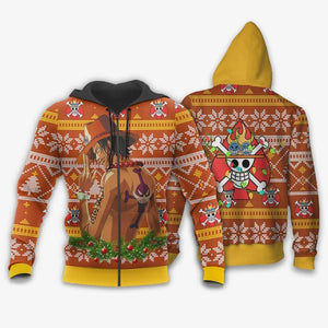 Portgas Ace Ugly Christmas Sweater Custom One Piece Anime Xmas Gifts