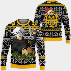 Trafalgar Law Ugly Christmas Sweater Custom One Piece Anime Xmas Gifts