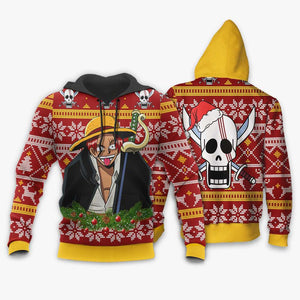 Red Hair Shanks Ugly Christmas Sweater Custom One Piece Anime Xmas Gifts