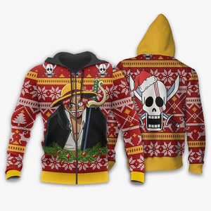 Red Hair Shanks Ugly Christmas Sweater Custom One Piece Anime Xmas Gifts