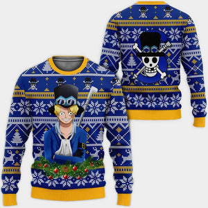 Sabo Ugly Christmas Sweater Custom One Piece Anime Xmas Gifts