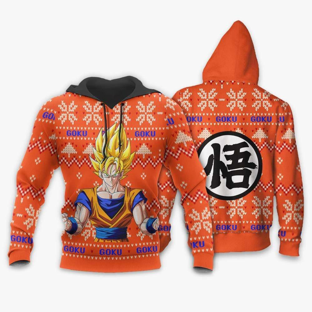 Goku Super Saiyan Christmas Sweater Custom Anime Dragon Ball Xmas Gifts