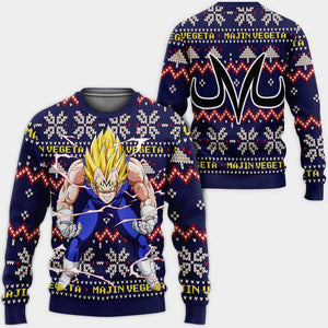 Majin Vegeta Christmas Sweater Custom Anime Dragon Ball Xmas Gifts