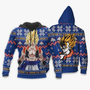 Gogeta Ugly Christmas Sweater Custom Anime Dragon Ball Xmas Gifts