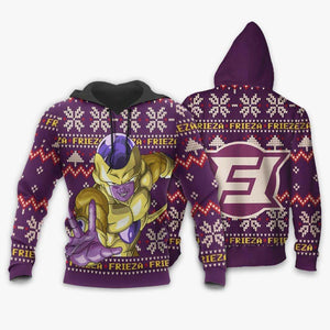 Golden Frieza Ugly Christmas Sweater Custom Anime Dragon Ball Xmas Gifts